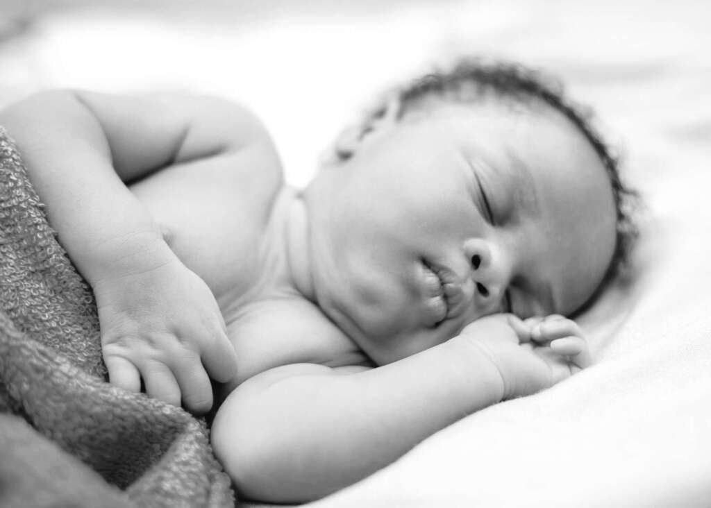 A baby is sleeping; Sudden Infant Death Syndrome (SIDS)