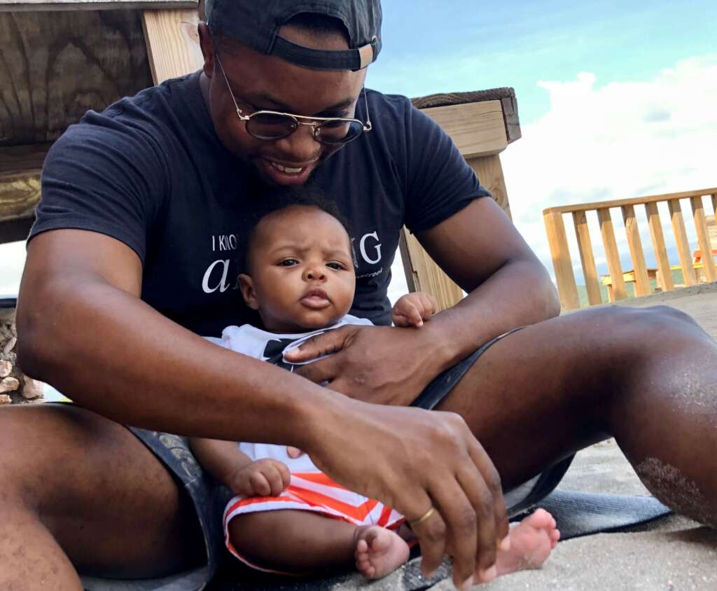 Kristofferson Nunes and his son