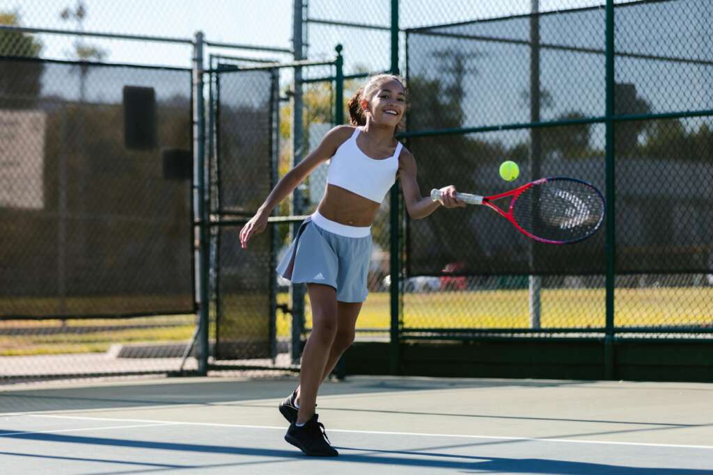 Girl Playing Tennis