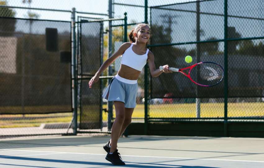 Girl Playing Tennis